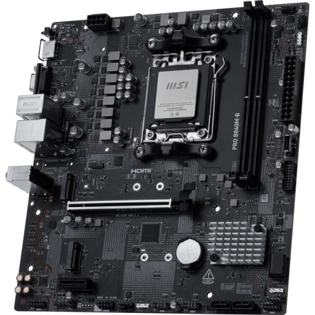 MSI - PRO B840M-B placa base AMD B840 Zócalo AM5 micro ATX