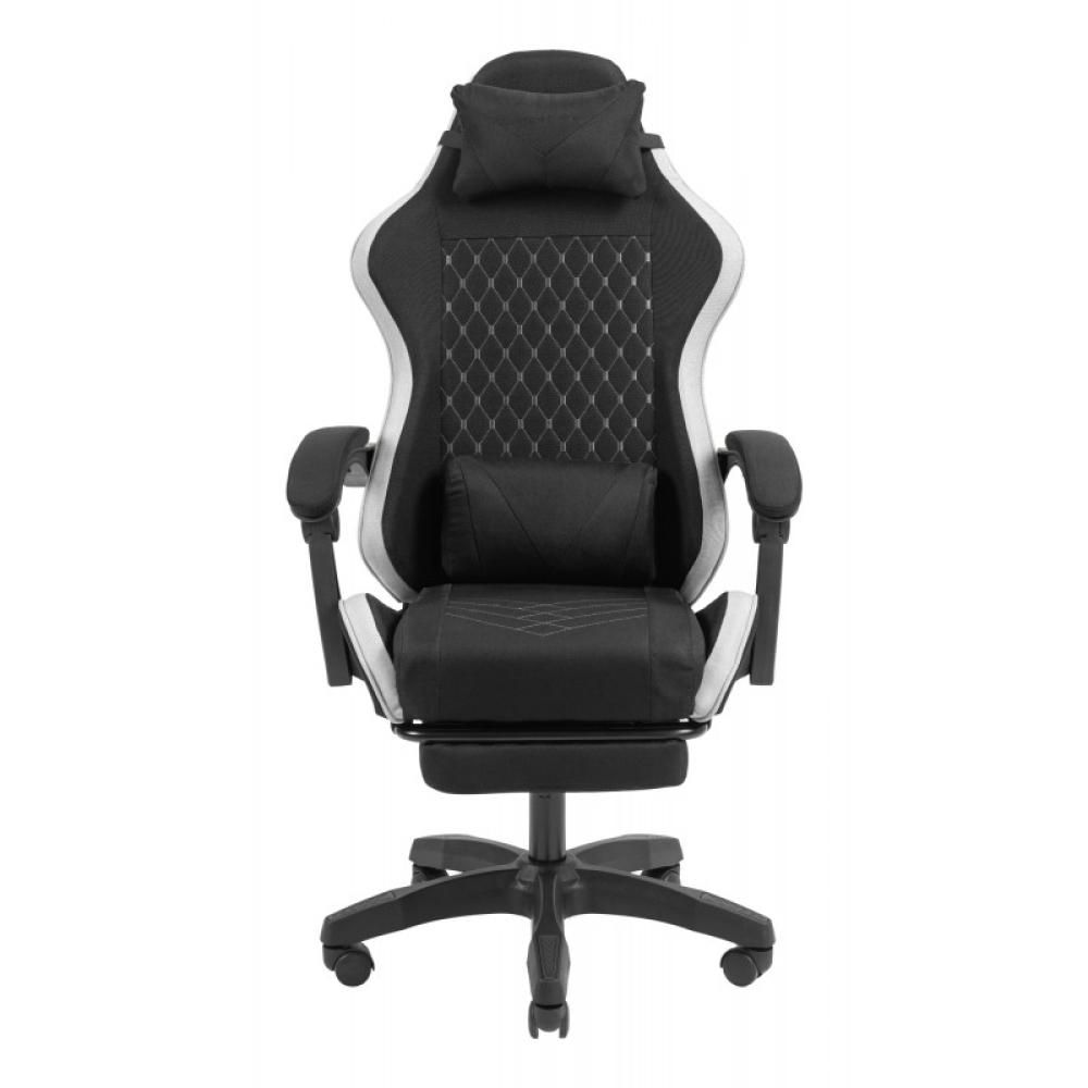 Mars Gaming - MGC-X Fabric Silla para videojuegos de PC Asiento acolchado Negro, Blanco