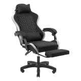 Mars Gaming - MGC-X Fabric Silla para videojuegos de PC Asiento acolchado Negro, Blanco
