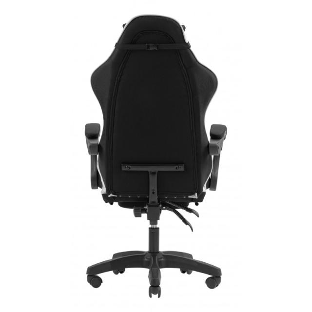 Mars Gaming - MGC-X Fabric Silla para videojuegos de PC Asiento acolchado Negro, Blanco