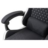 Mars Gaming - MGC-X Fabric Silla para videojuegos de PC Asiento acolchado Negro, Blanco