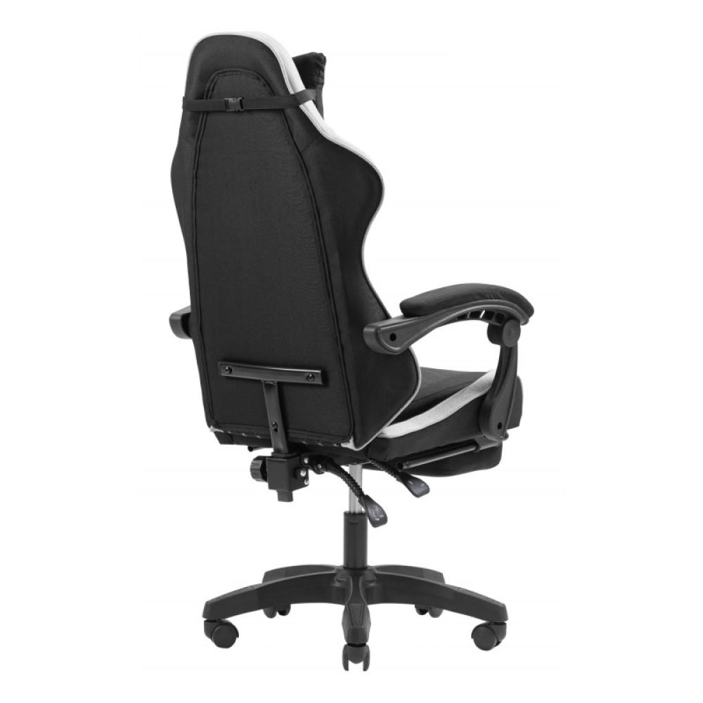 Mars Gaming - MGC-X Fabric Silla para videojuegos de PC Asiento acolchado Negro, Blanco