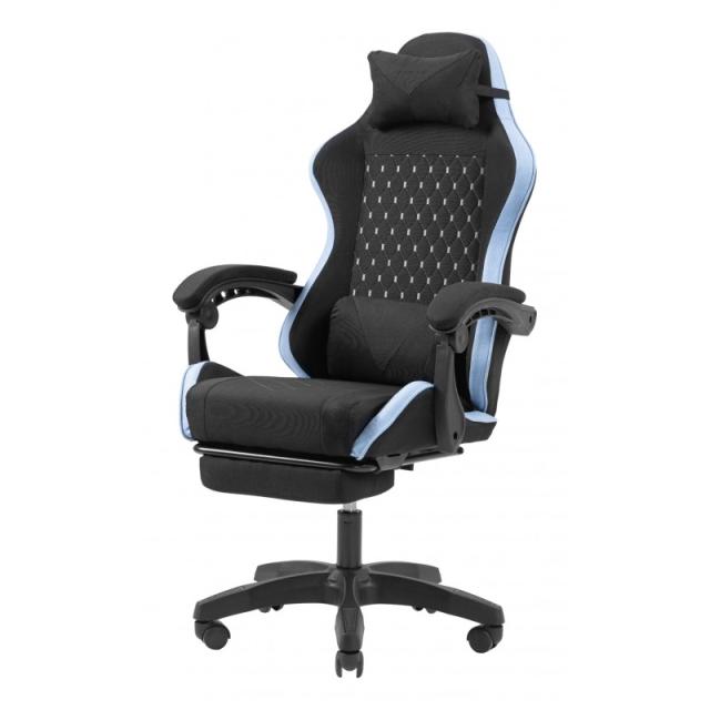 Mars Gaming - MGC-X Fabric Silla para videojuegos de PC Asiento acolchado Negro, Azul