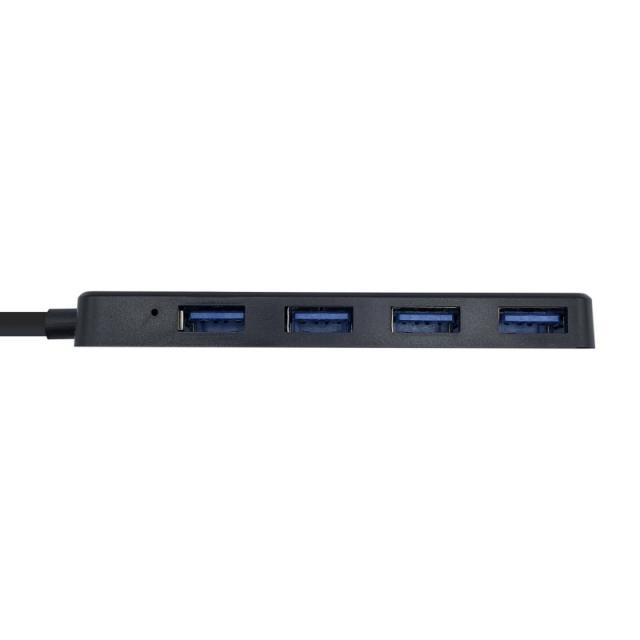 AISENS - Hub USB 3.0, Tipo A/M - 4 x Tipo A/H, Negro, 30 cm