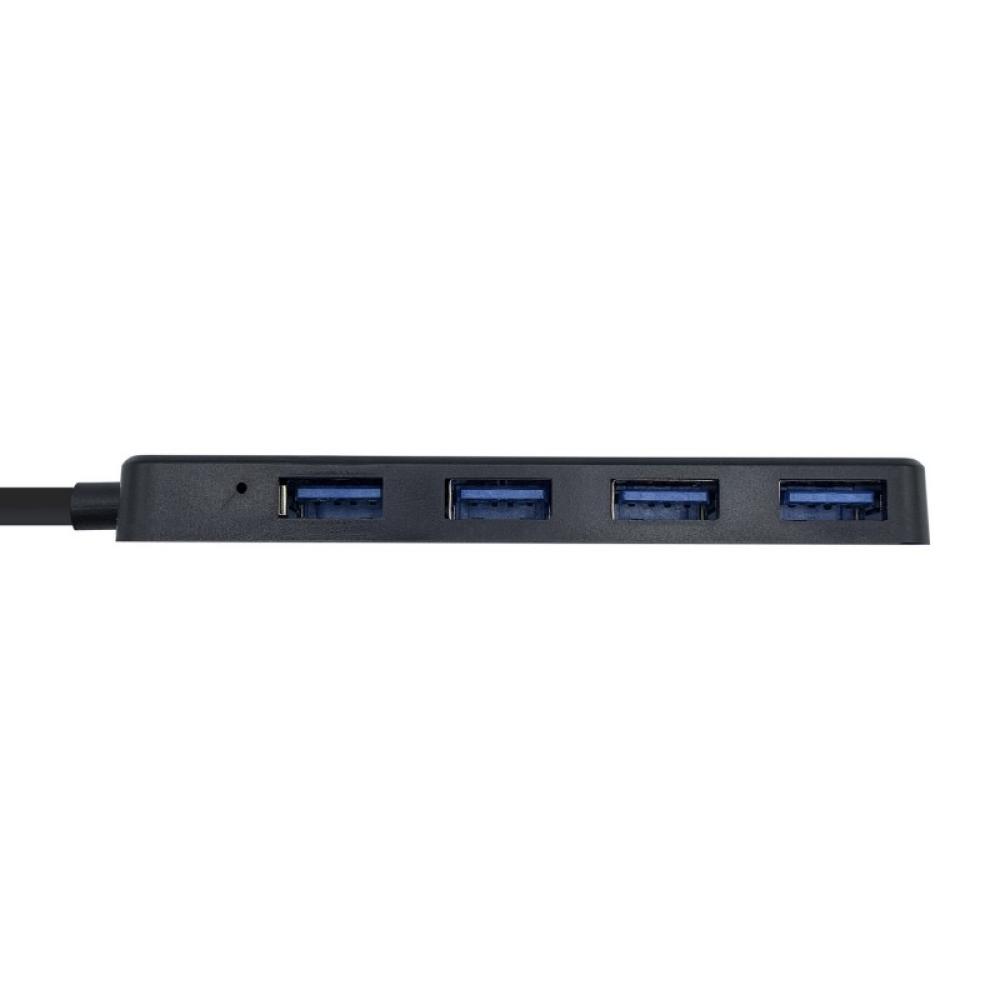 AISENS - Hub USB 3.0, Tipo A/M - 4 x Tipo A/H, Negro, 30 cm