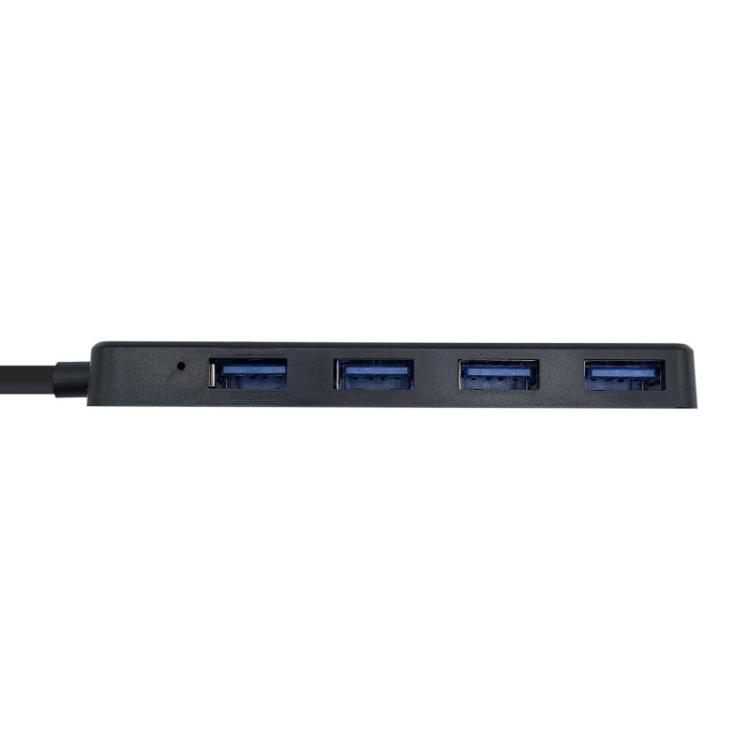 AISENS - Hub USB 3.0, Tipo A/M - 4 x Tipo A/H, Negro, 30 cm