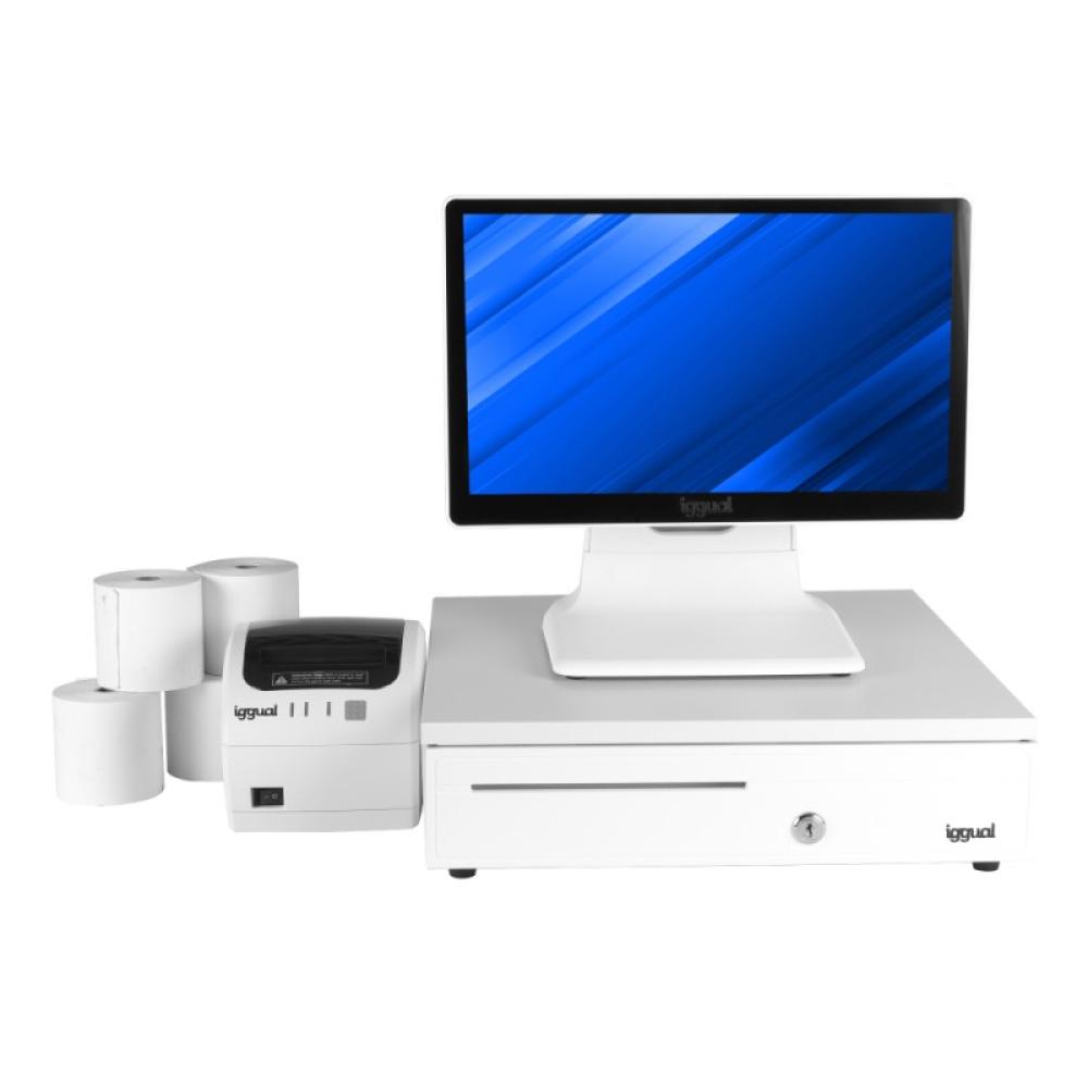 iggual - Pack completo TPV blanco 15,6" J4125 30PW EASY80W