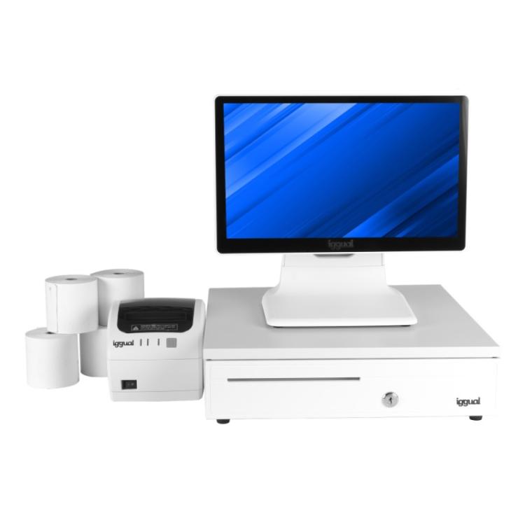 iggual - Pack completo TPV blanco 15,6" J4125 30PW EASY80W