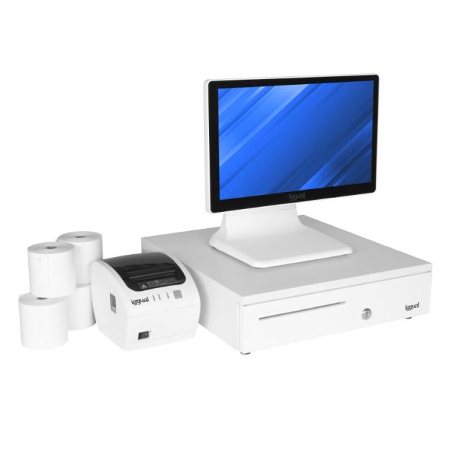 iggual - Pack completo TPV blanco 15,6" J4125 30PW EASY80W