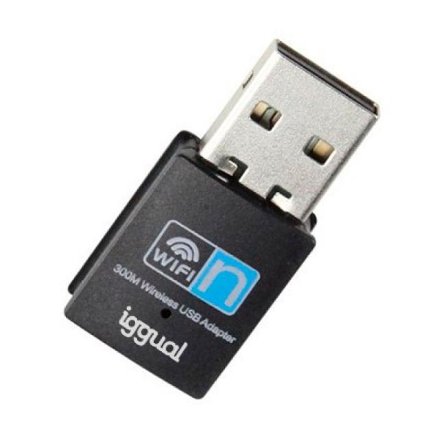 iggual - Adaptador USB Wifi 300 Mbps mono 2.4GHz
