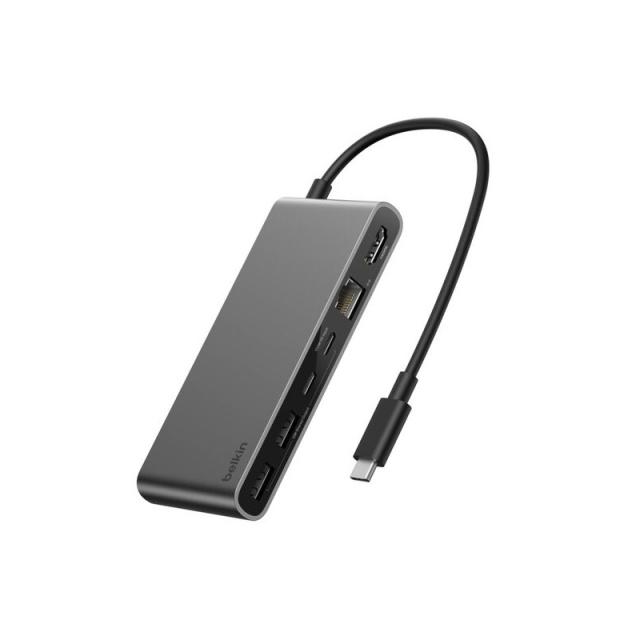 Belkin - INC024HQSGY hub de interfaz USB Tipo C 10000 Mbit/s Gris