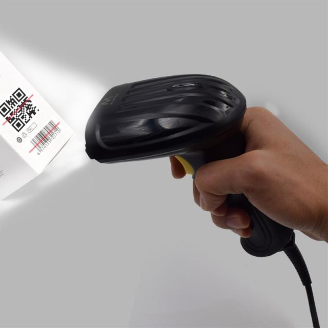 Ewent - EW3410 lector de código de barras Lector de códigos de barras portátil 1D/2D LED Negro