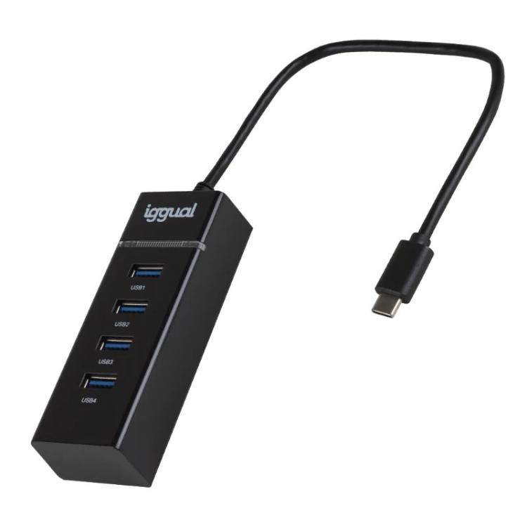 iggual - Hub USB 3.0 tipo C x 4 puertos USB-A 3.0