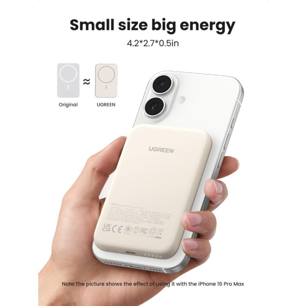 Ugreen - 25207 batería externa 5000 mAh Cargador inalámbrico Negro