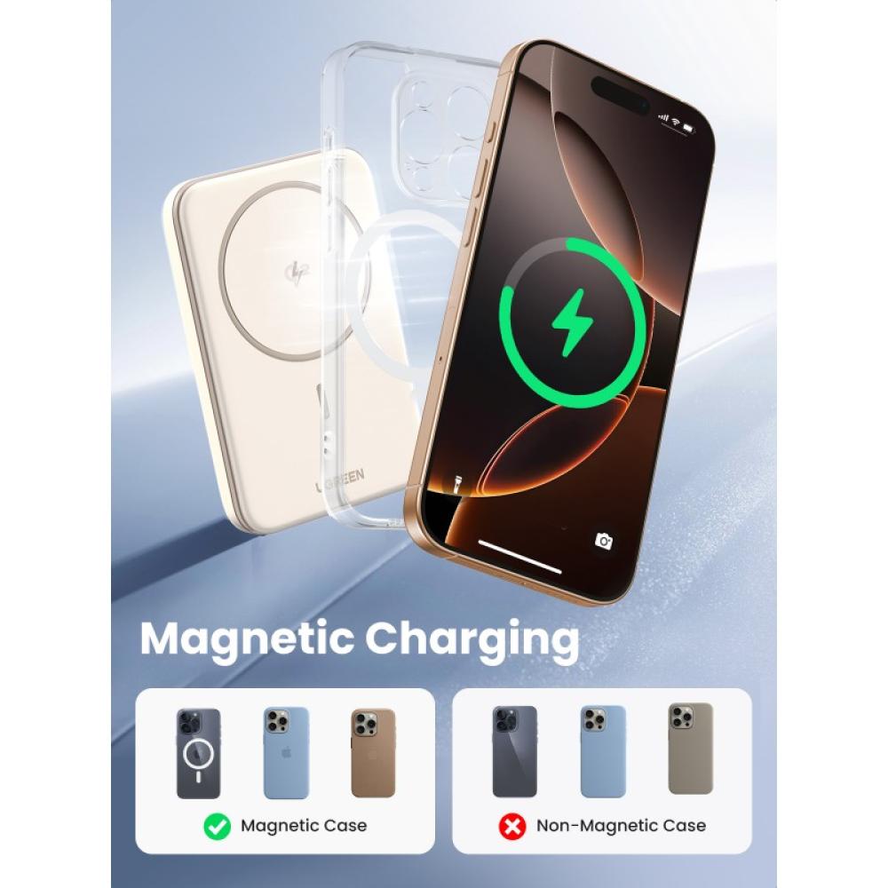 Ugreen - 25207 batería externa 5000 mAh Cargador inalámbrico Negro