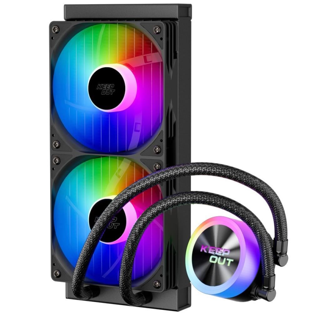 KeepOut - XWC-240 sistema de refrigeración para ordenador Carcasa del ordenador Sistema de refrigeración líquida todo en uno 12