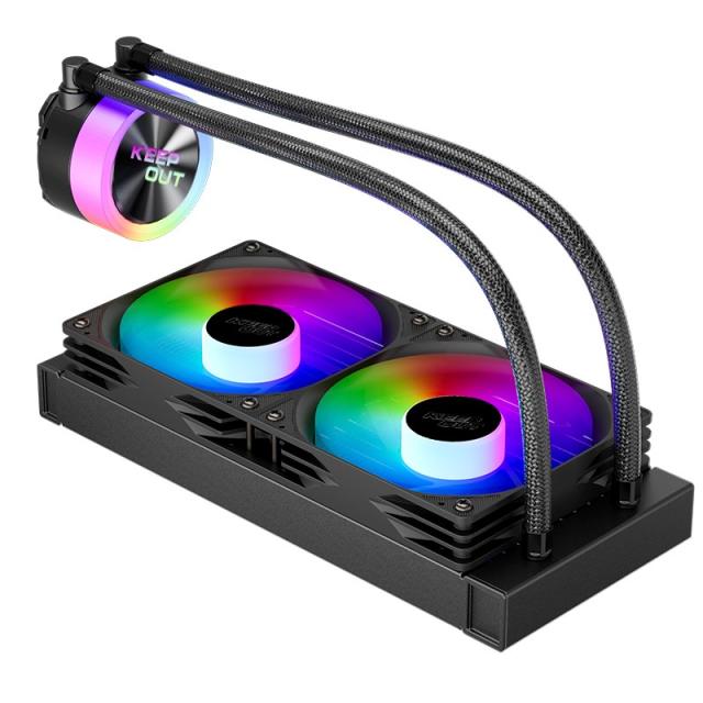 KeepOut - XWC-240 sistema de refrigeración para ordenador Carcasa del ordenador Sistema de refrigeración líquida todo en uno 12