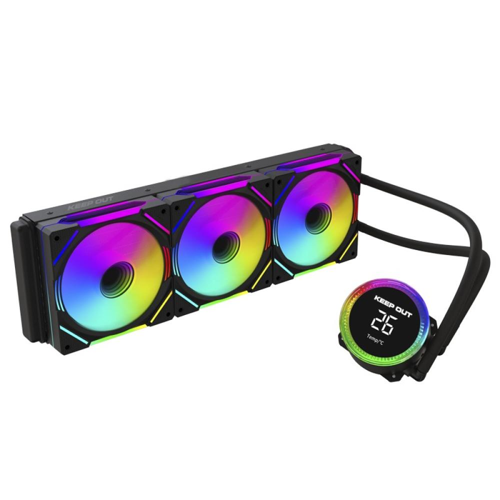 KeepOut - XWC-360 PRO sistema de refrigeración para ordenador Procesador Kit de refrigeración líquida 12 cm Negro