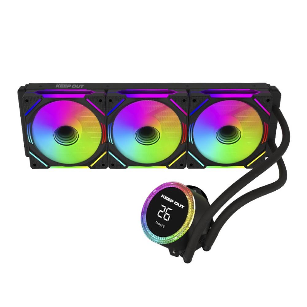 KeepOut - XWC-360 PRO sistema de refrigeración para ordenador Procesador Kit de refrigeración líquida 12 cm Negro