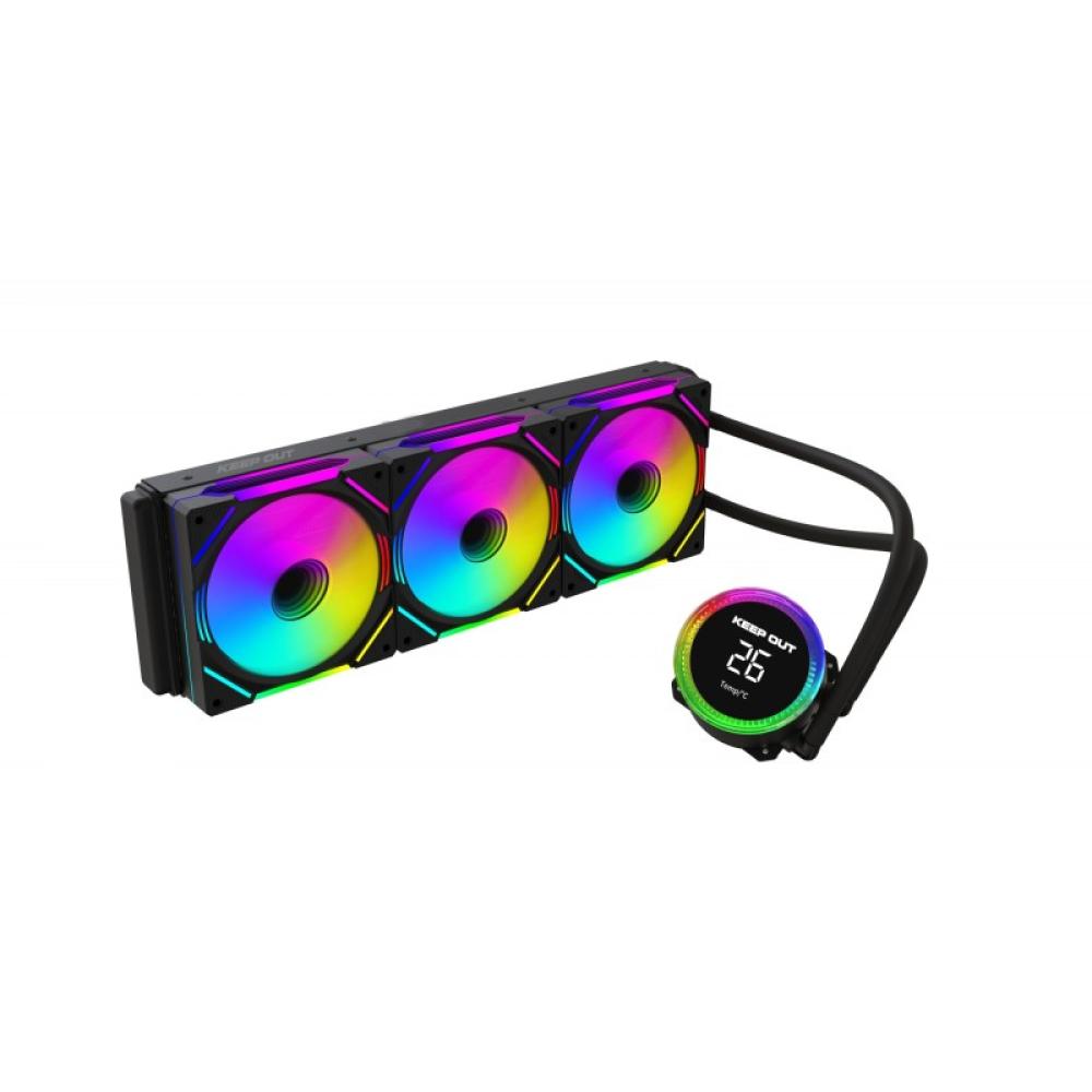 KeepOut - XWC-360 PRO sistema de refrigeración para ordenador Procesador Kit de refrigeración líquida 12 cm Negro