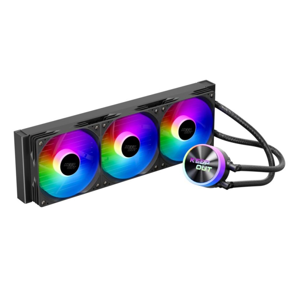 KeepOut - XWC-360 sistema de refrigeración para ordenador Procesador Kit de refrigeración líquida 12 cm Negro