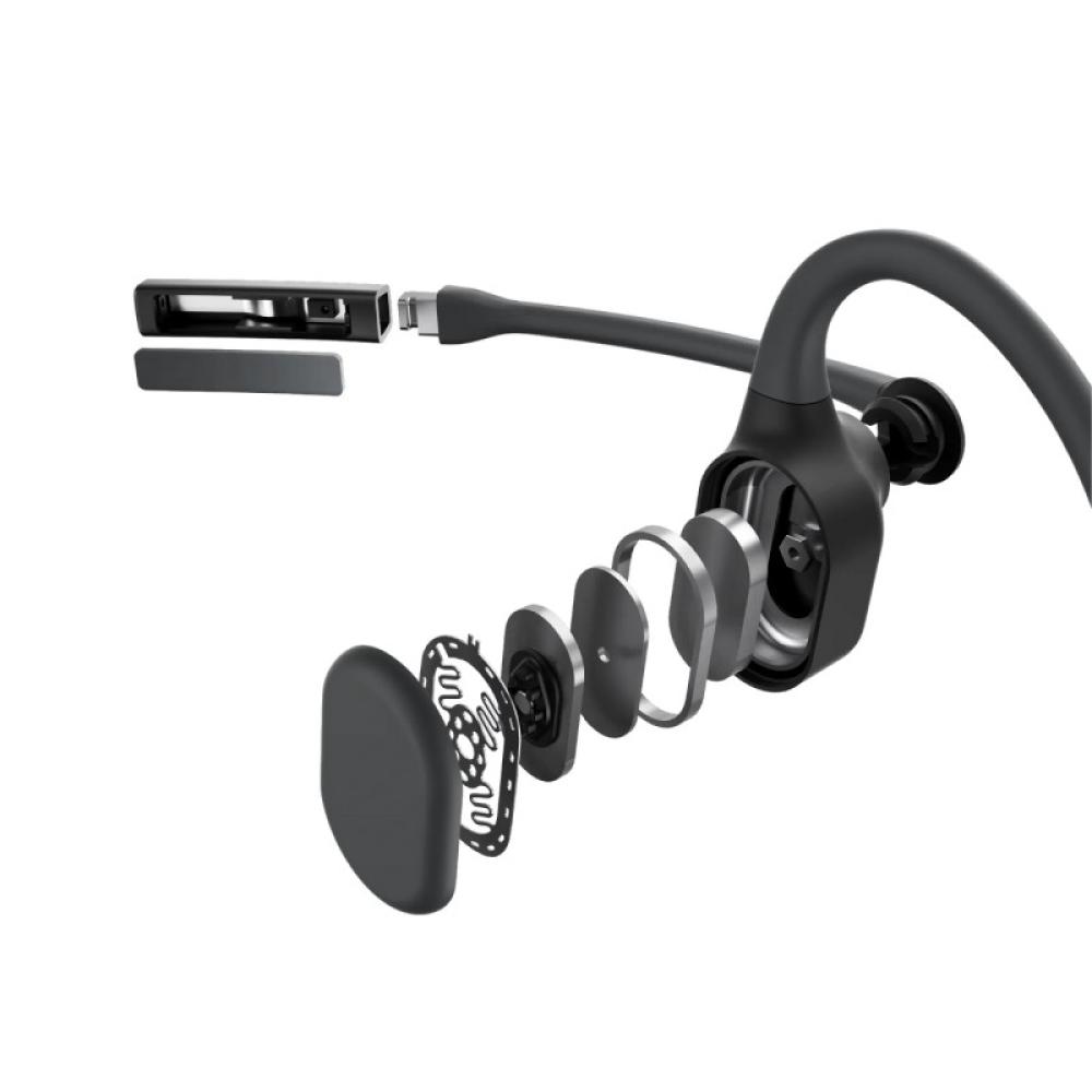 SHOKZ - OpenComm2 2025 Upgrade Auriculares Inalámbrico gancho de oreja Oficina/Centro de llamadas Bluetooth Negro