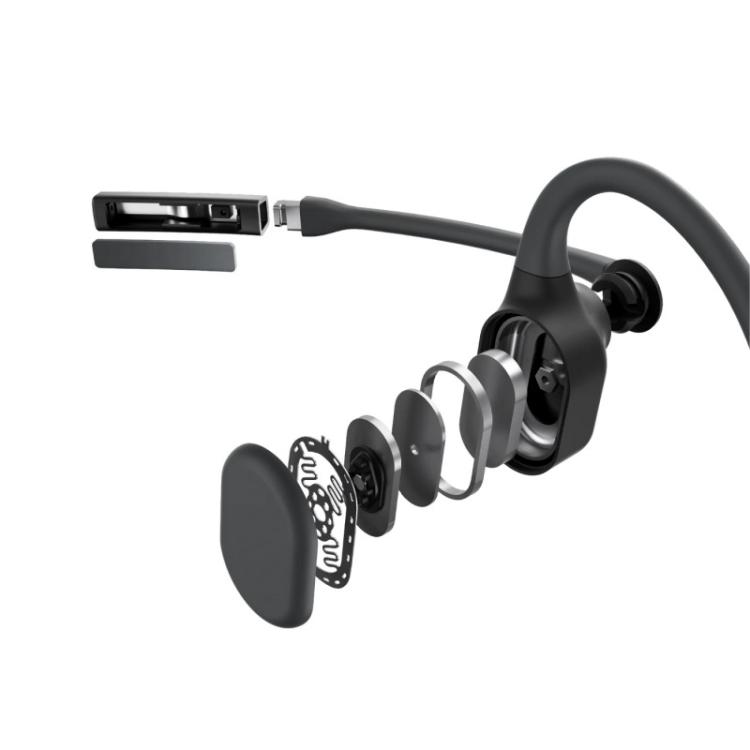 SHOKZ - OpenComm2 2025 Upgrade Auriculares Inalámbrico gancho de oreja Oficina/Centro de llamadas Bluetooth Negro