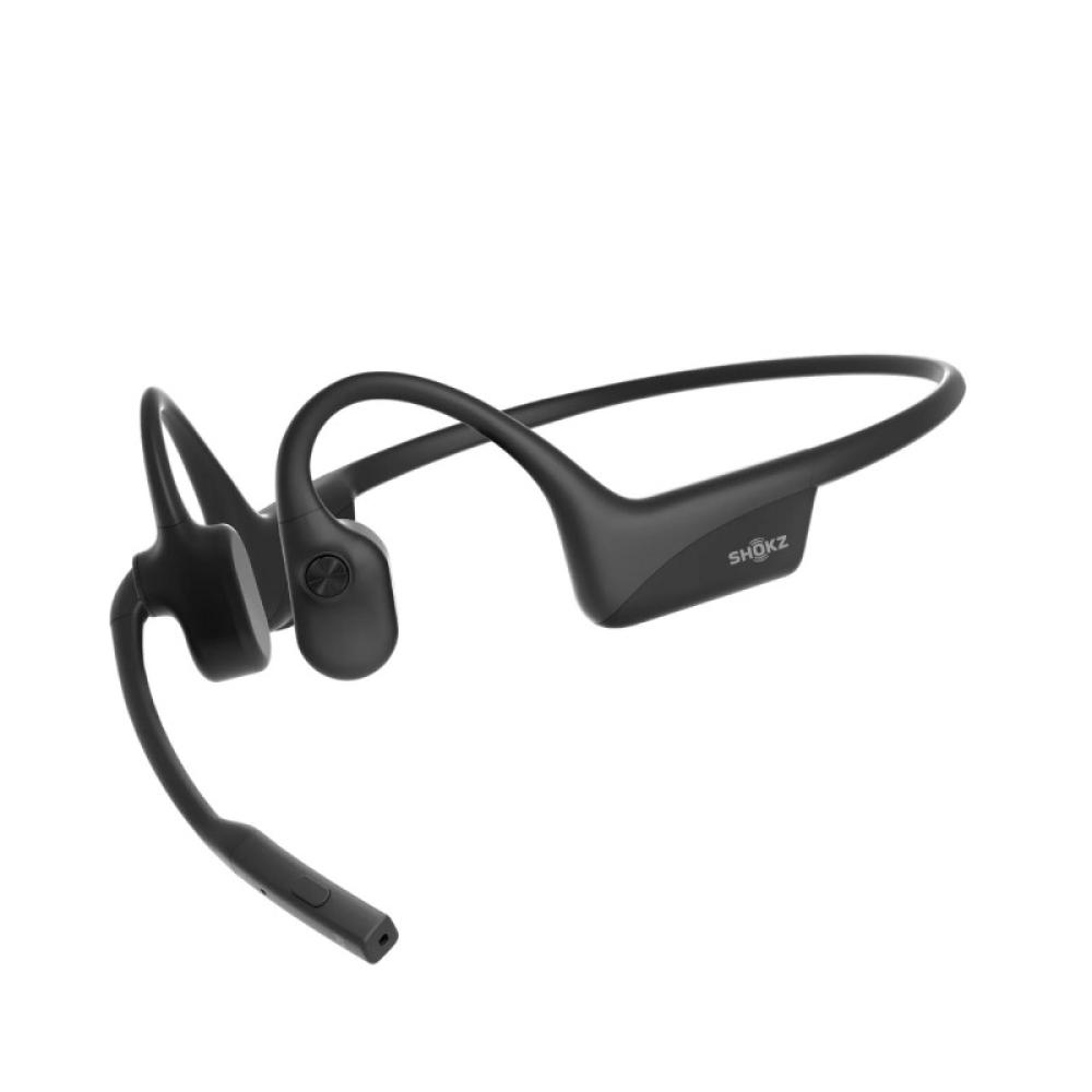 SHOKZ - OpenComm2 2025 Upgrade Auriculares Inalámbrico gancho de oreja Oficina/Centro de llamadas Bluetooth Negro