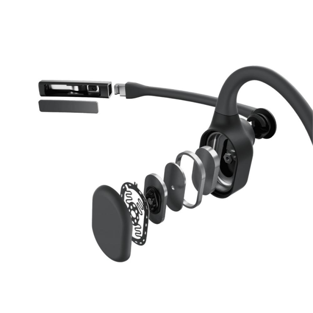 SHOKZ - OpenComm2 UC 2025 Upgrade Auriculares Inalámbrico gancho de oreja Oficina/Centro de llamadas Bluetoo - C120-AC-BK-EU-000