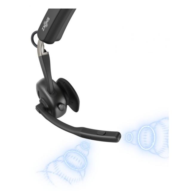 SHOKZ - OpenMeet Auriculares Inalámbrico gancho de oreja Oficina/Centro de llamadas USB Tipo C Bluetooth Negro