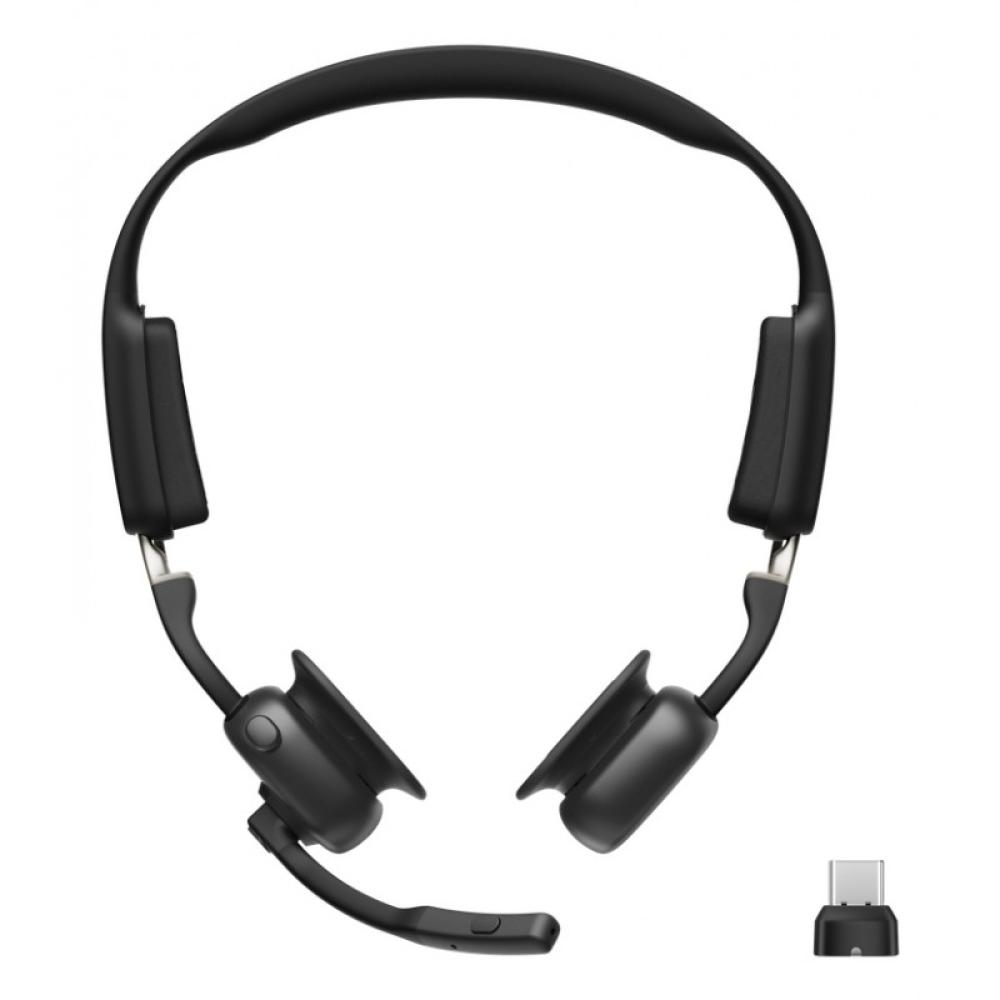 SHOKZ - OpenMeet Auriculares Inalámbrico gancho de oreja Oficina/Centro de llamadas USB Tipo C Bluetooth Negro