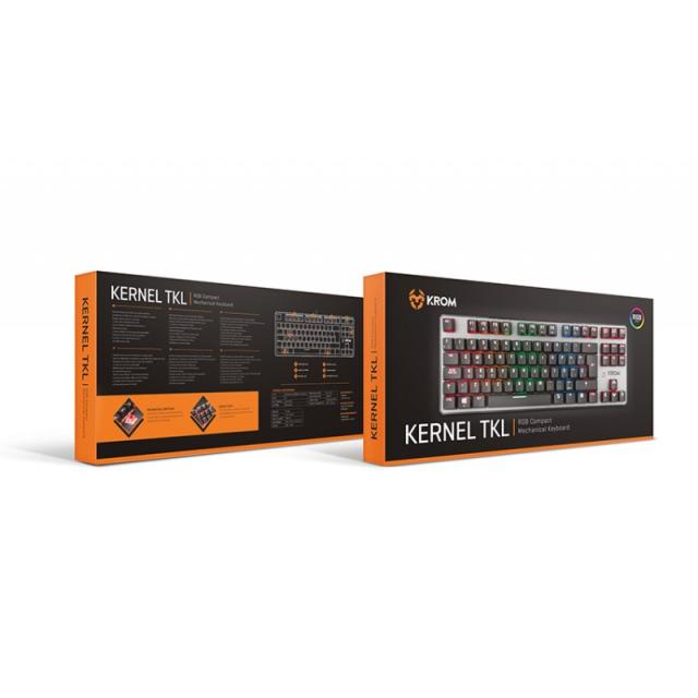 Krom - Kernel TKL teclado Juego USB Negro