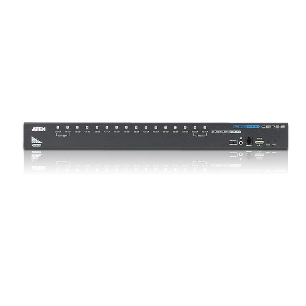 ATEN - Switch KVM HDMI/Audio USB de 16 puertos