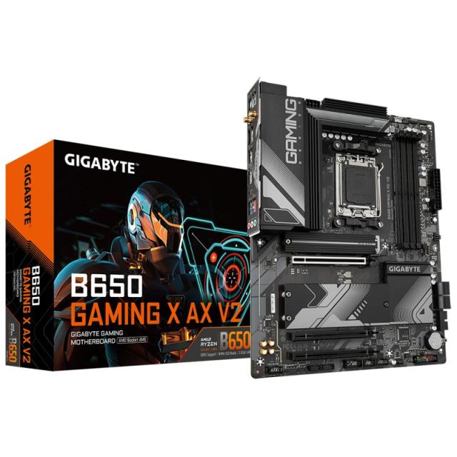 GIGABYTE - B650 GAMING X AX V2 Placa base - AMD Ryzen serie 9000, VRM de 8+2+2 fases, hasta 8000 MHz DDR5 (OC), 1xPCIe 5.0 + 2xP