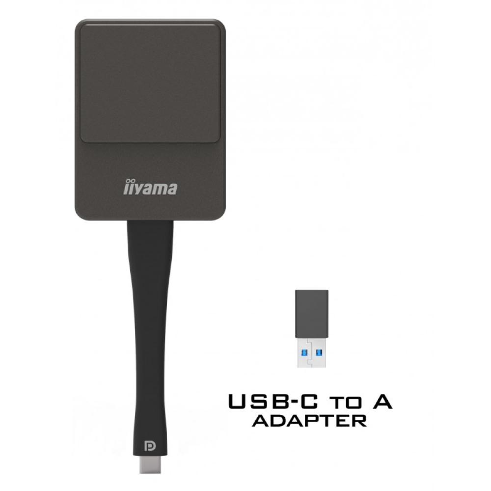iiyama - WP D002C adaptador Smart TV USB 4K Ultra HD Negro, Plata