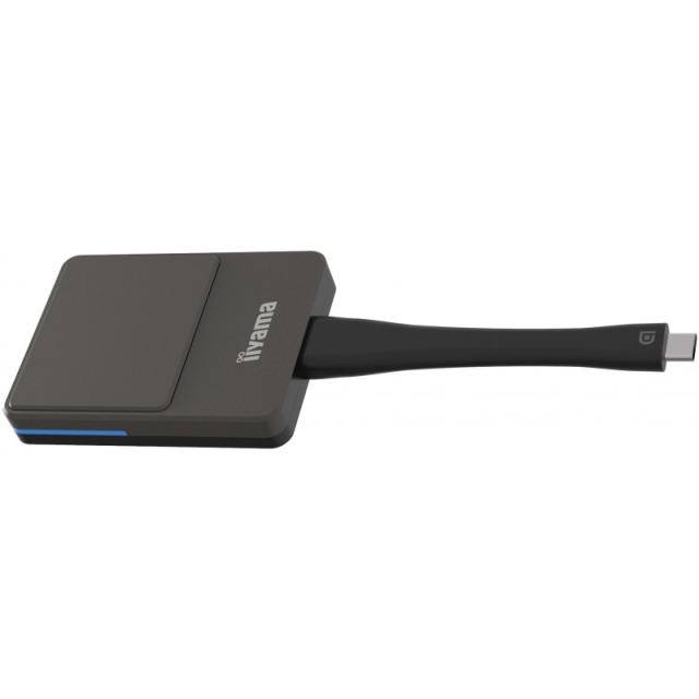 iiyama - WP D002C adaptador Smart TV USB 4K Ultra HD Negro, Plata