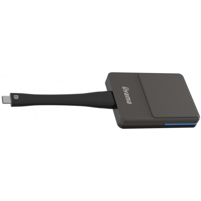 iiyama - WP D002C adaptador Smart TV USB 4K Ultra HD Negro, Plata