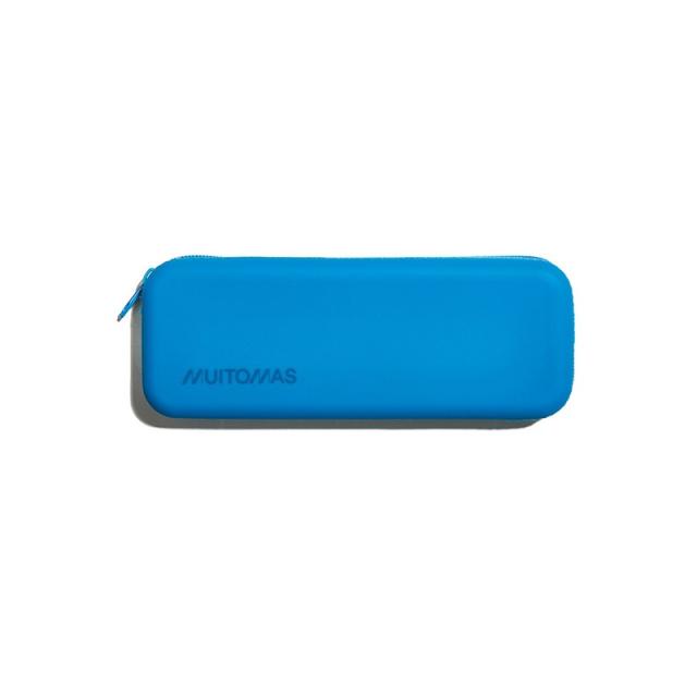 Muitomas - SILPENCASEBL caja de lápices Estuche suave Silicona Azul ártico