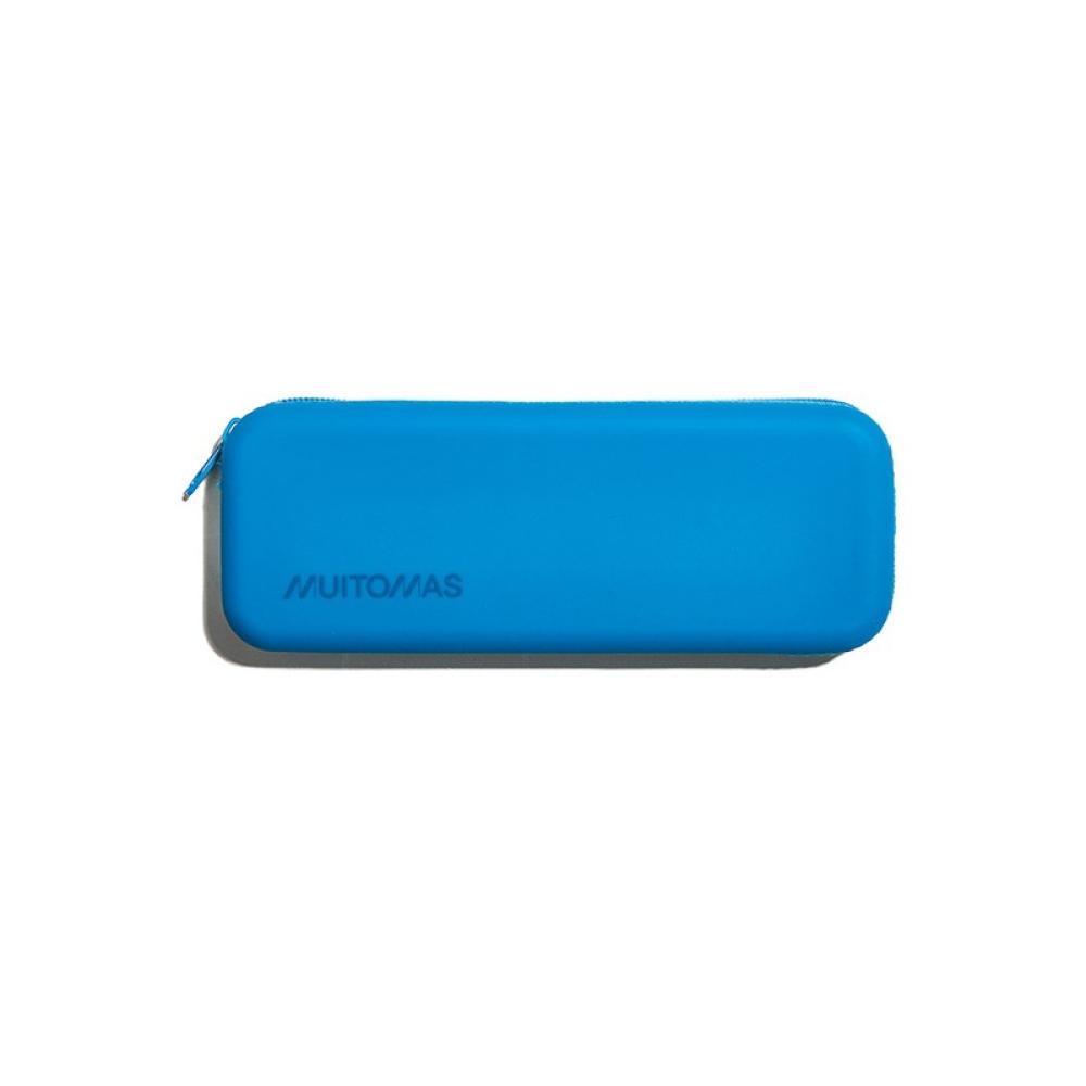 Muitomas - SILPENCASEBL caja de lápices Estuche suave Silicona Azul ártico