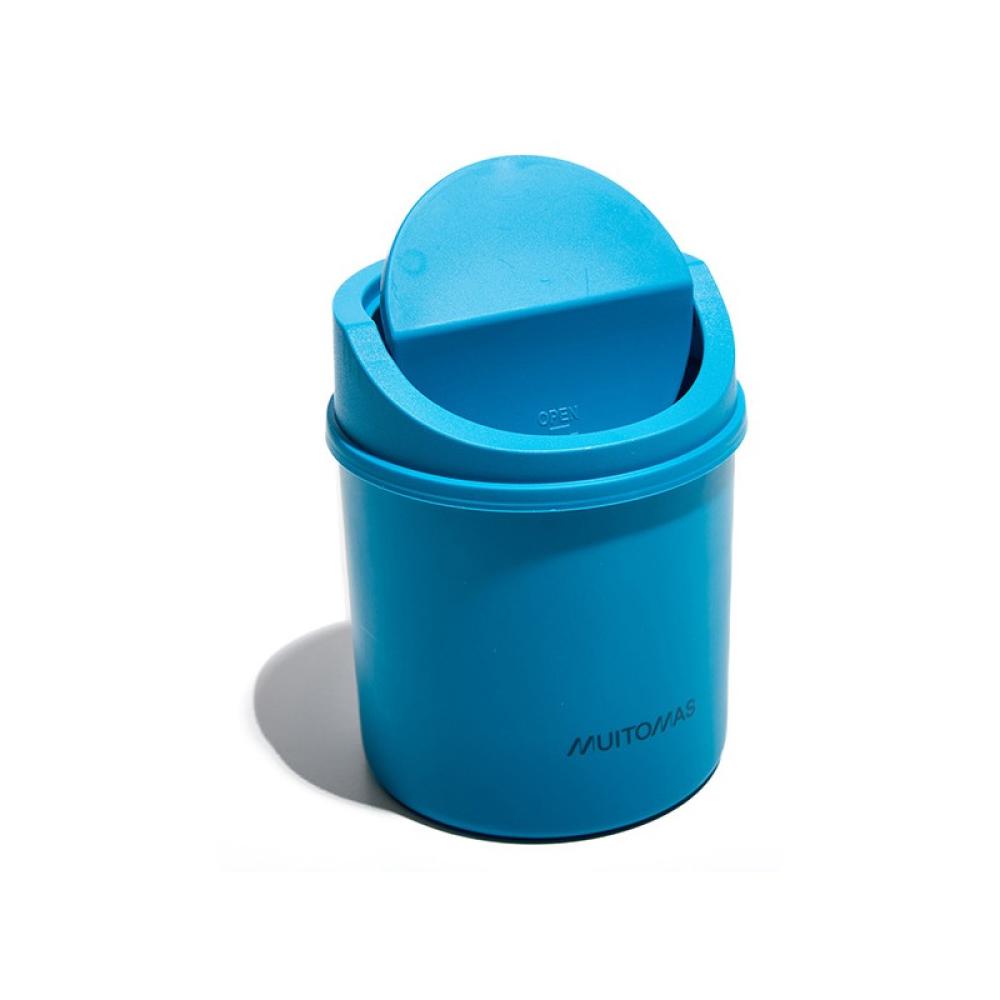 Muitomas - DESKBINBL papelera Alrededor Plástico Azul