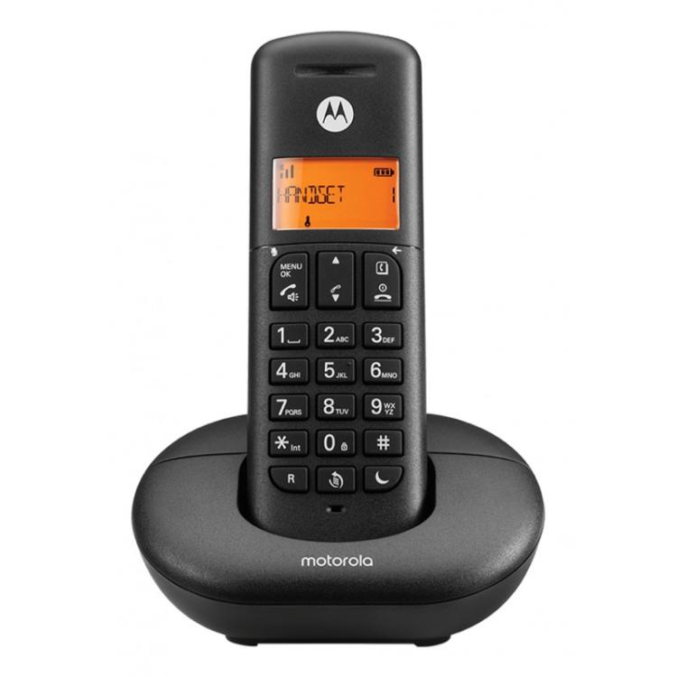 Motorola - E201 Teléfono DECT Identificador de llamadas Negro