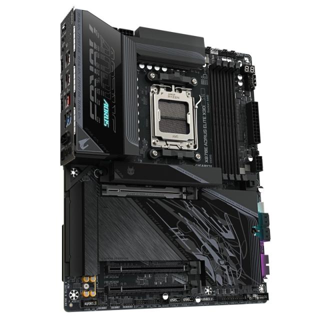 GIGABYTE - X870E AORUS ELITE X3D Placa Base – Compatible con procesadores AMD Ryzen 9000, VRM digital de 16+2+2 fases, hasta 900