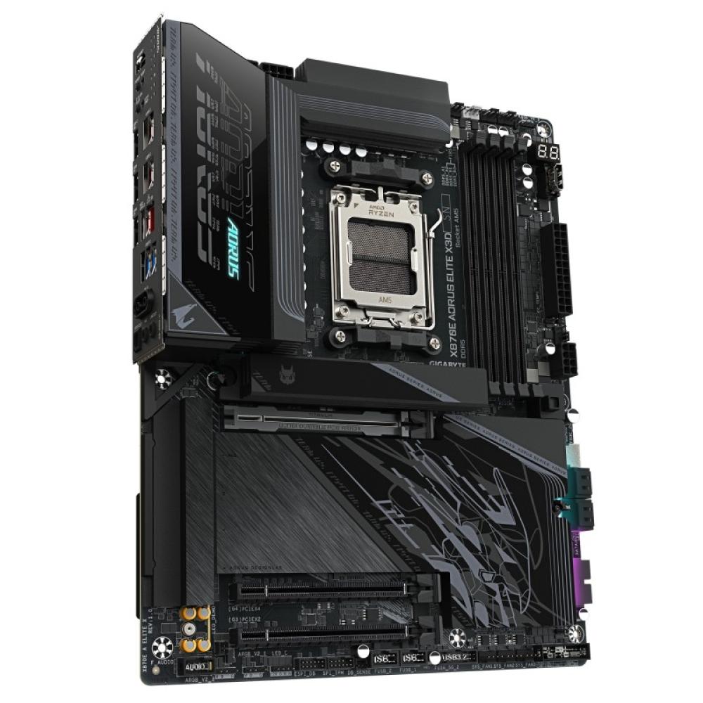GIGABYTE - X870E AORUS ELITE X3D Placa Base – Compatible con procesadores AMD Ryzen 9000, VRM digital de 16+2+2 fases, hasta 900