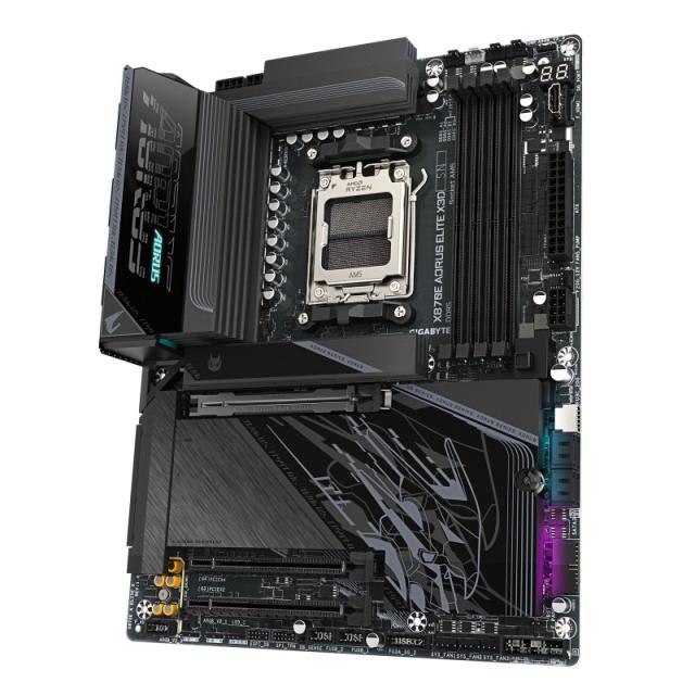 GIGABYTE - X870E AORUS ELITE X3D Placa Base – Compatible con procesadores AMD Ryzen 9000, VRM digital de 16+2+2 fases, hasta 900