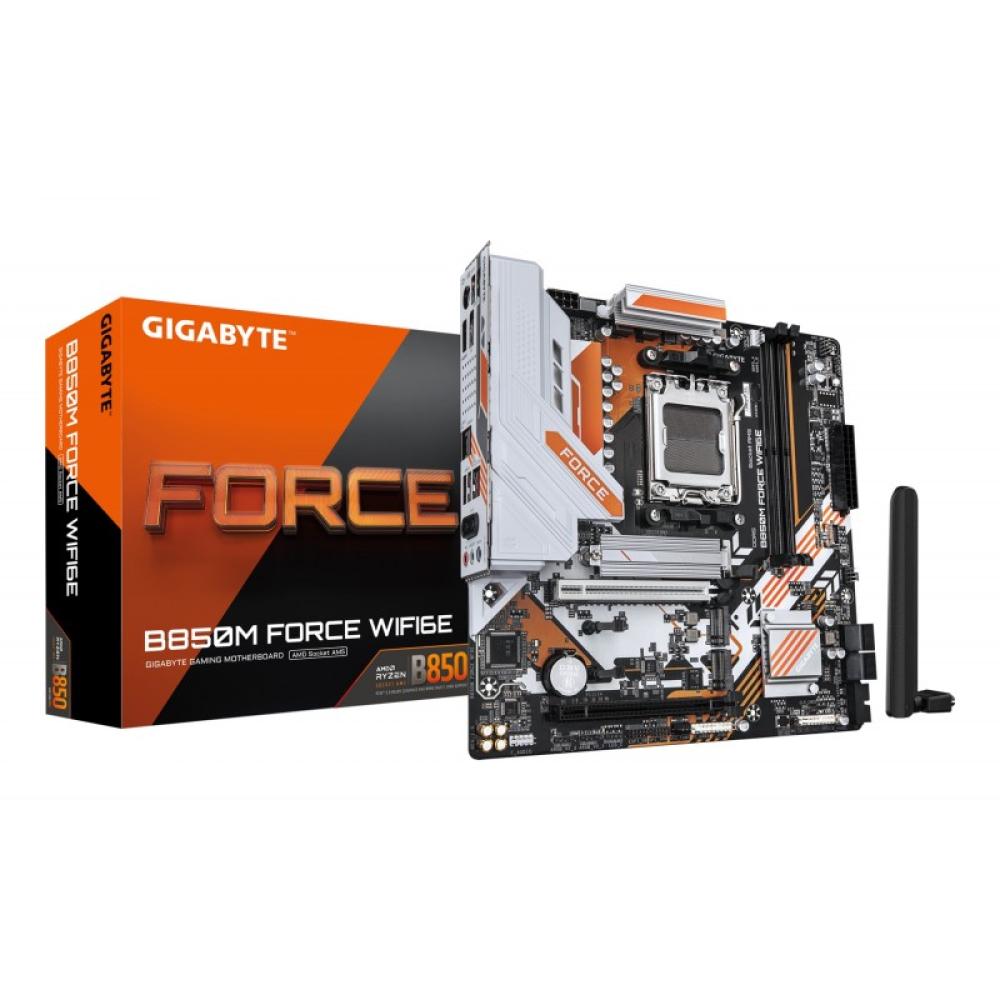 GIGABYTE - B850M FORCE WIFI6E Placa Base – Compatible con procesadores AMD Ryzen serie 9000, VRM digital de 8+2+2 fases, hasta 9