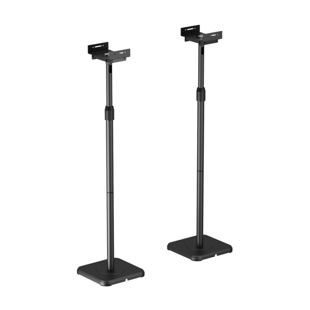 AISENS - Soporte Universal De Suelo Giratorio E Inclinable Para Altavoces, Negro