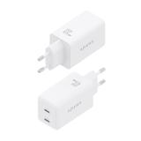 AISENS - Cargador GaN 65W, 2xUSB-C PD3.0 QC4.0, Blanco