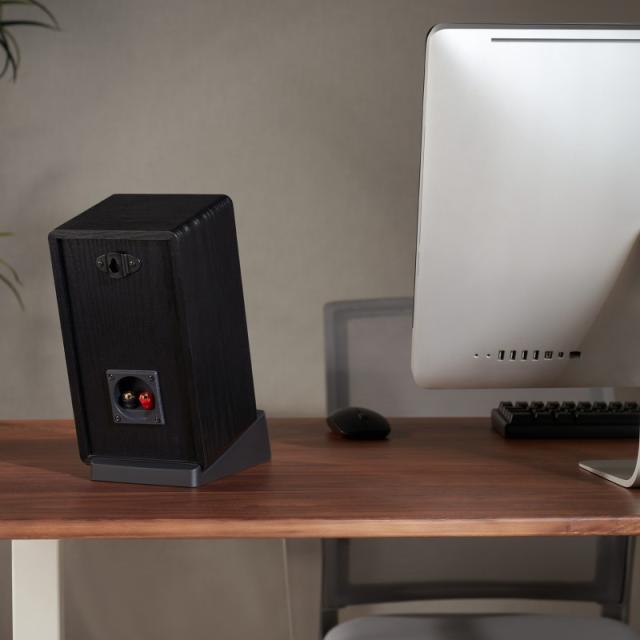 AISENS - Soporte Universal De Sobremesa Para Altavoces, Negro - SPK07U-425