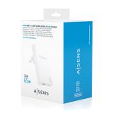 AISENS - Cargador De Pared GaN Ultra Delgado 65W, 1xUSB-C PD3.0 QC4.0, 1xUSB-A QC3.0, Blanco