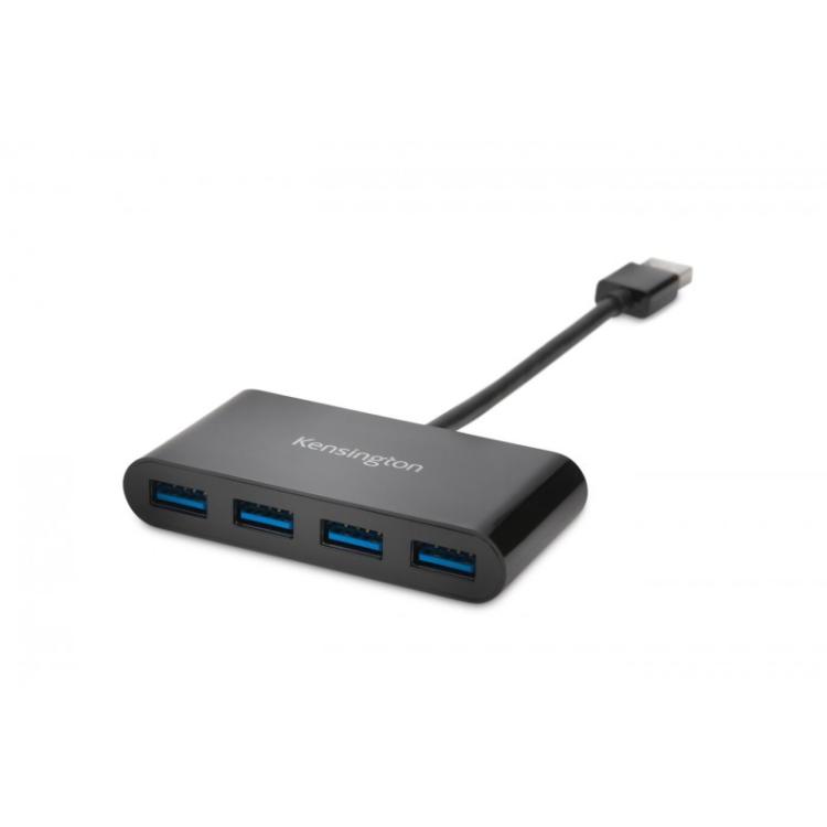 Kensington - Hub USB 3.0 de cuatro puertos UH4000: negro